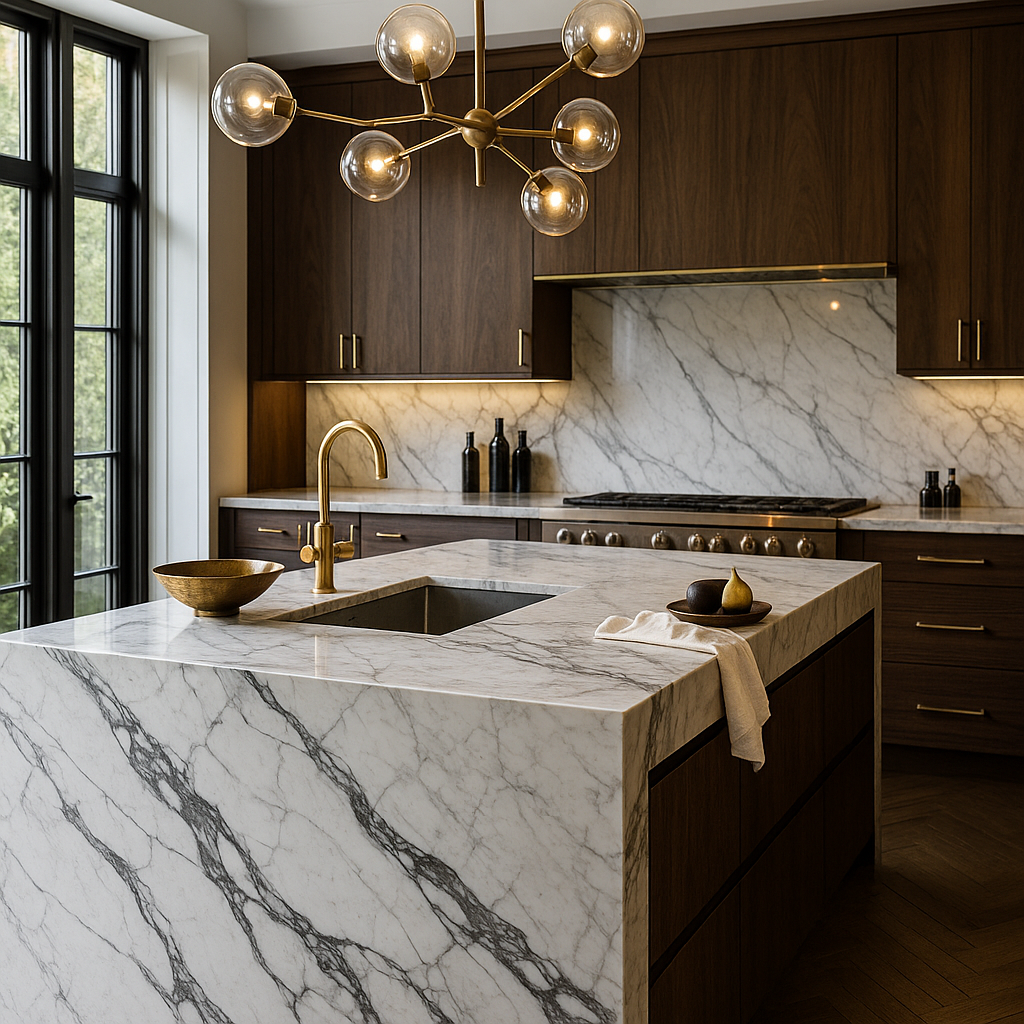 Quartz island worktop