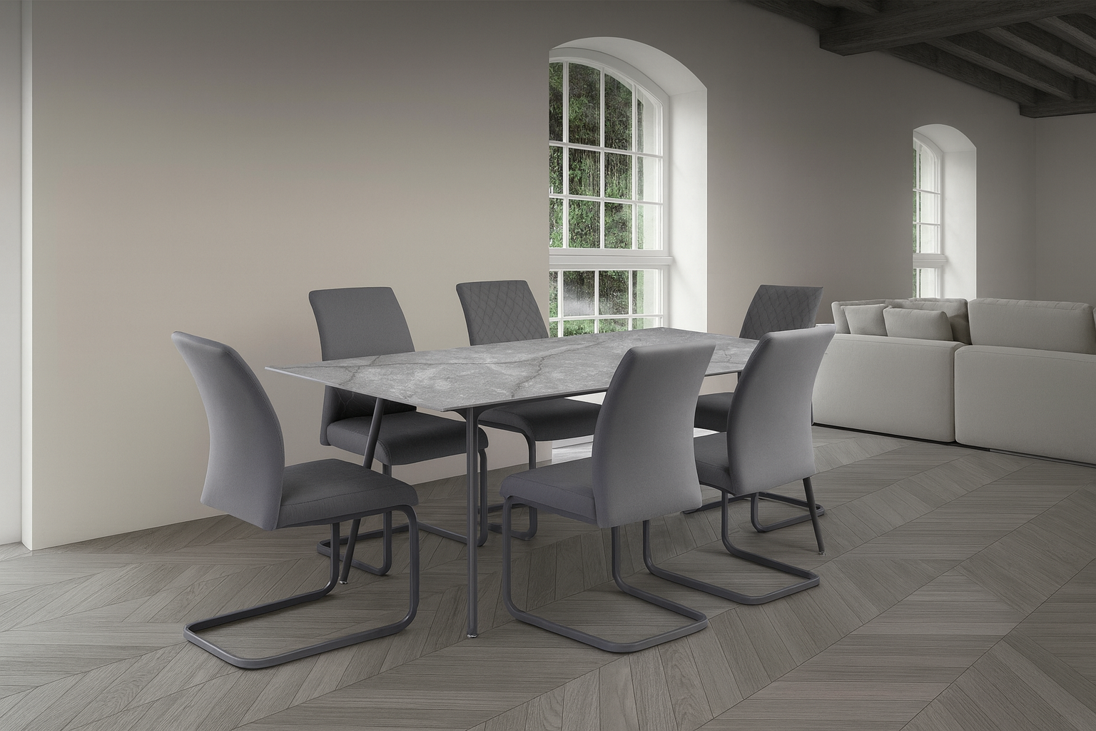 Custom stone dining table